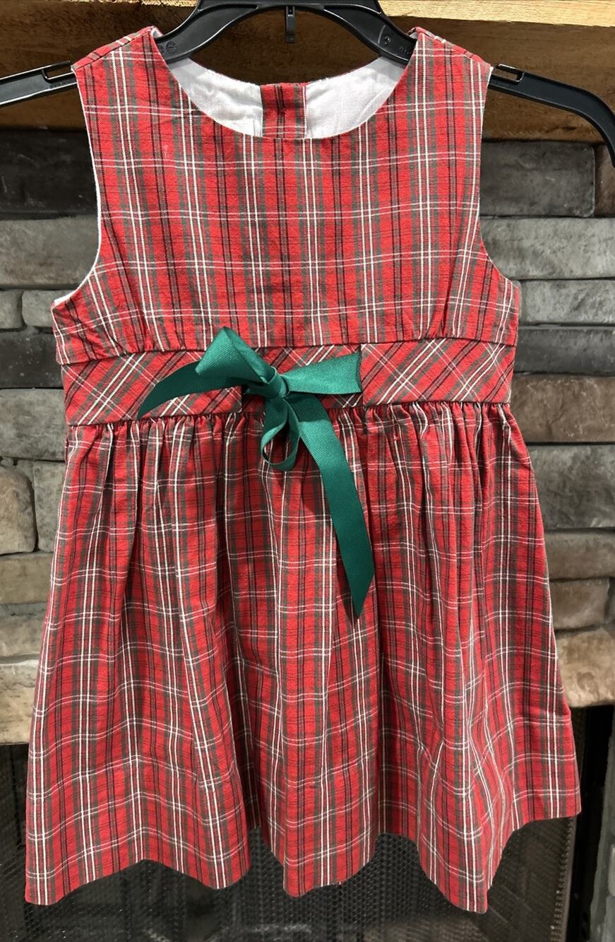 Girls STRASBURG Christmas Plaid Dress Size 3T 3Y 3 Years *C4